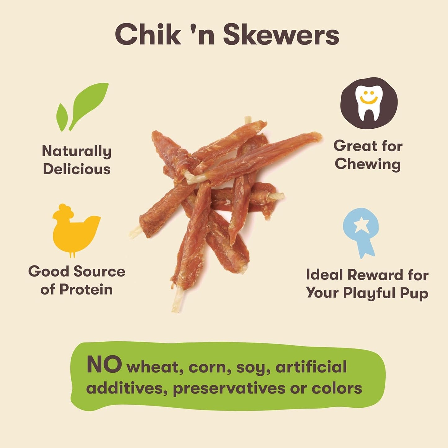 Chik ’n Skewers – Chicken-Wrapped Rawhide Dog Chews