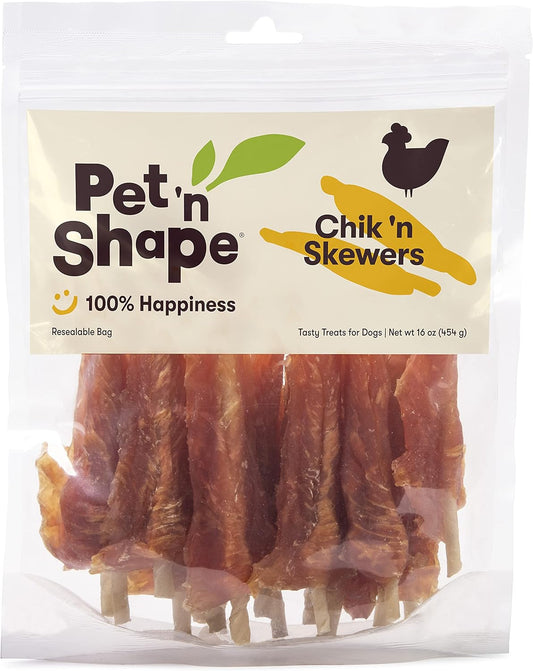 Chik ’n Skewers – Chicken-Wrapped Rawhide Dog Chews