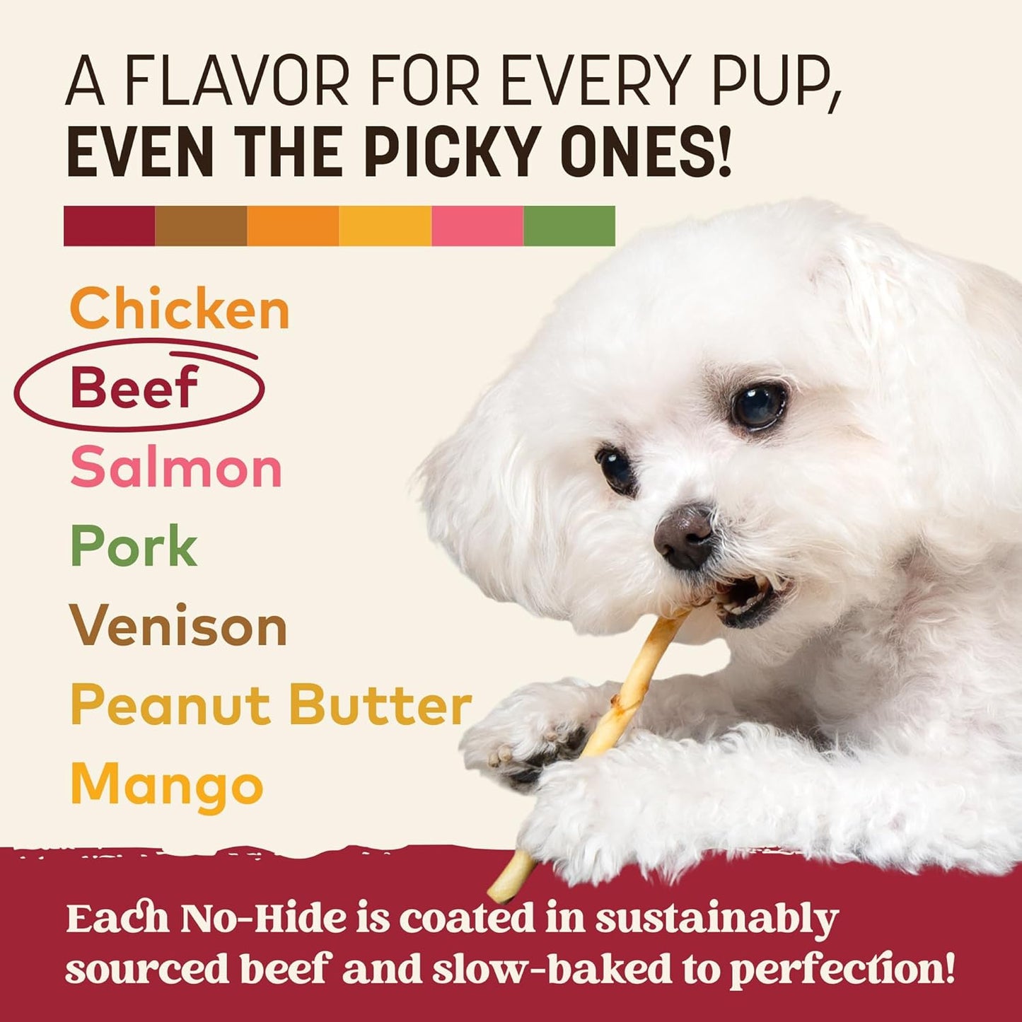 No-Hide Stix – Beef-Flavored, Rawhide-Free Chews