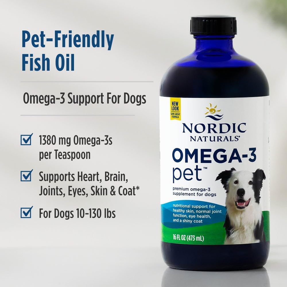 Omega-3 Pet Liquid – Pure Fish Oil for Large Dogs