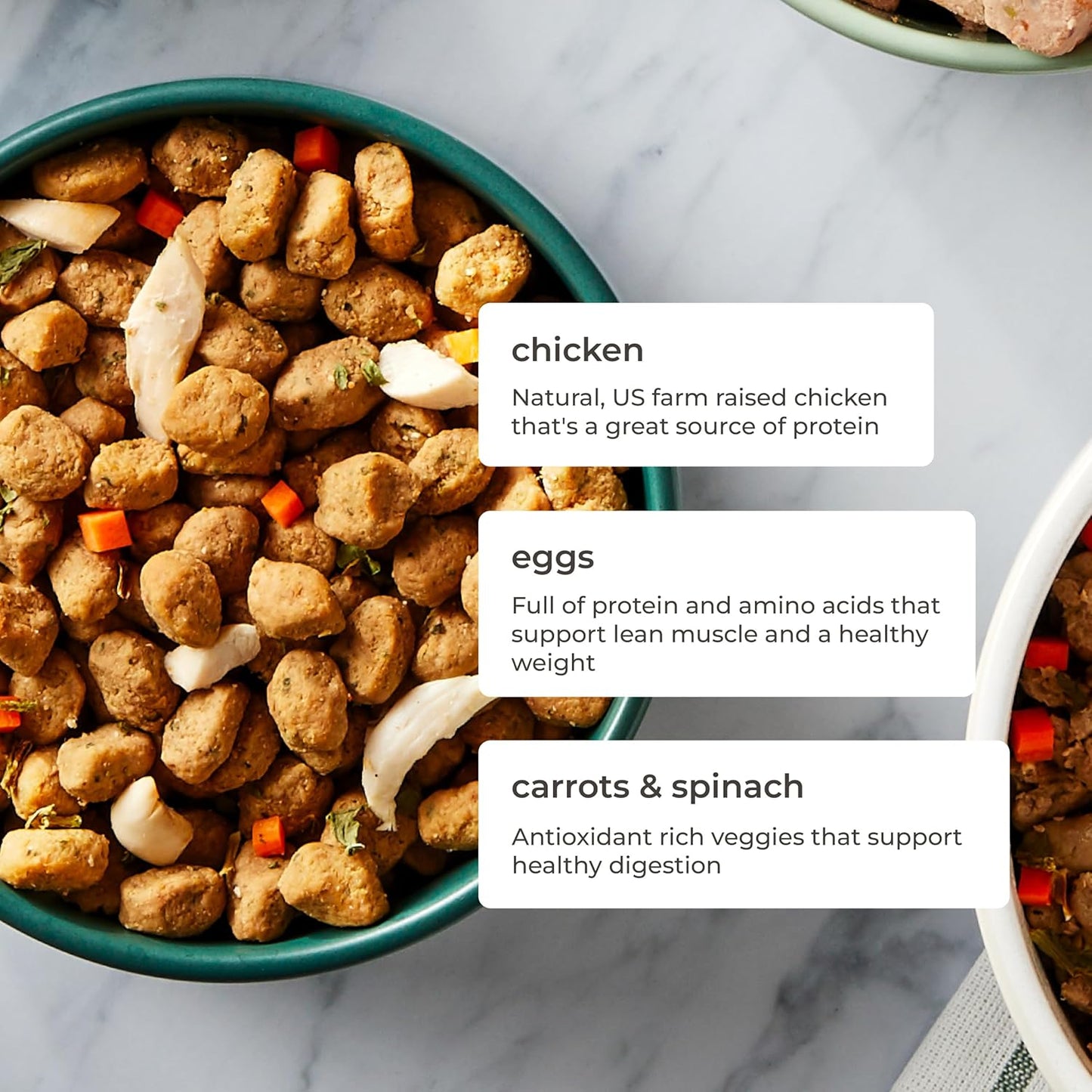 Roasted Meals – Fresh Chicken, Carrots & Spinach